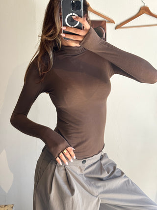 maglia lupetto - marrone