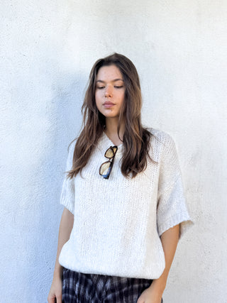 Pullover manica 3/4 - PANNA