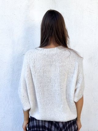 Pullover manica 3/4 - PANNA