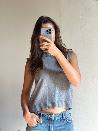 Gilet girocollo - GRIGIO