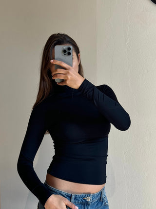 Maglia lupetto basic - NERO