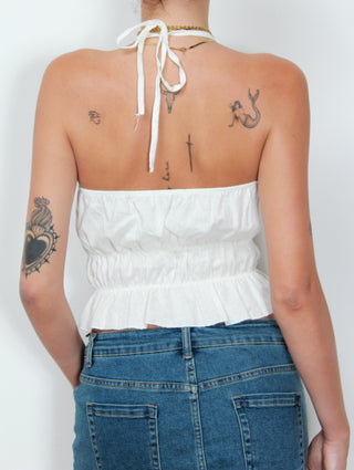 Top filze elastiche - BIANCO