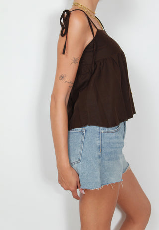 Top spalline p. smock - CAFFE