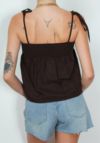 Top spalline p. smock - CAFFE