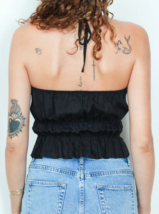 Top filze elastiche - NERO