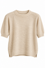 Pullover in maglia soft strass - BURRO