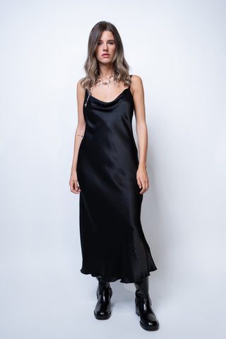Abito spalline gronda - NERO