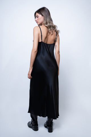 Abito spalline gronda - NERO