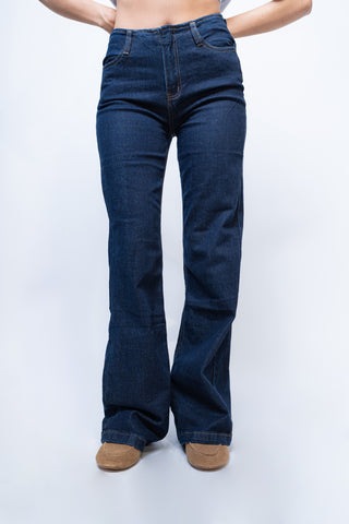 Jeans a campana vita bassa - RAW DENIM