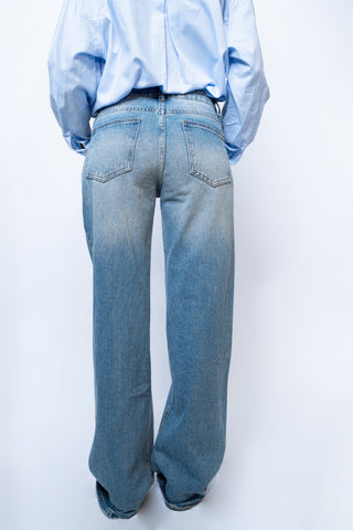 Jeans super ampio vita regolare - DENIM BLU