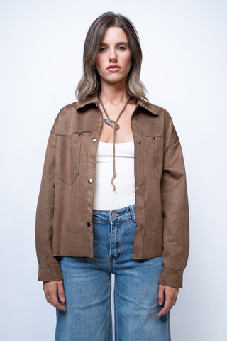Camicia effetto camoscio - CAMEL