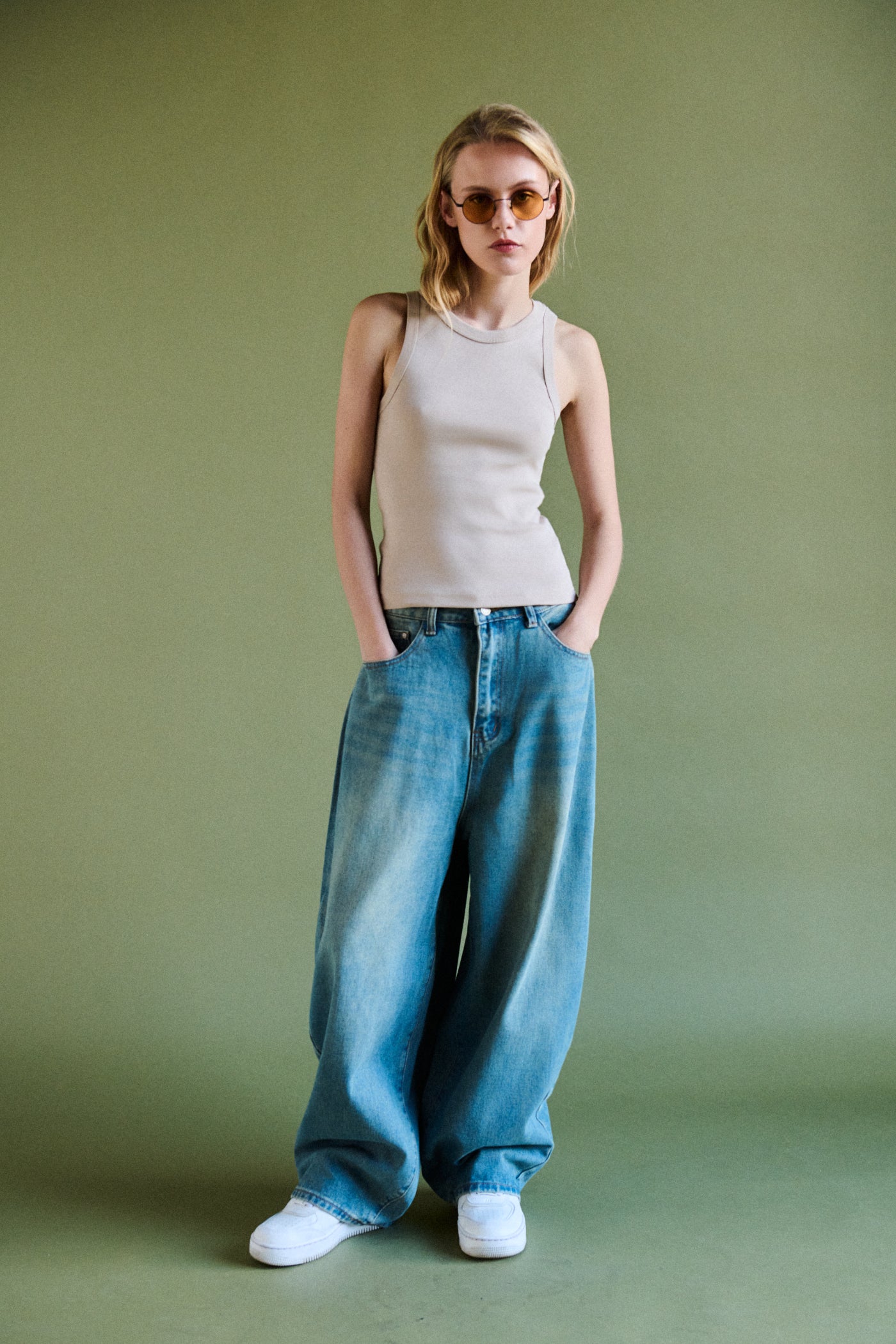 Jeans baggy fit barrel - DENIM BLU