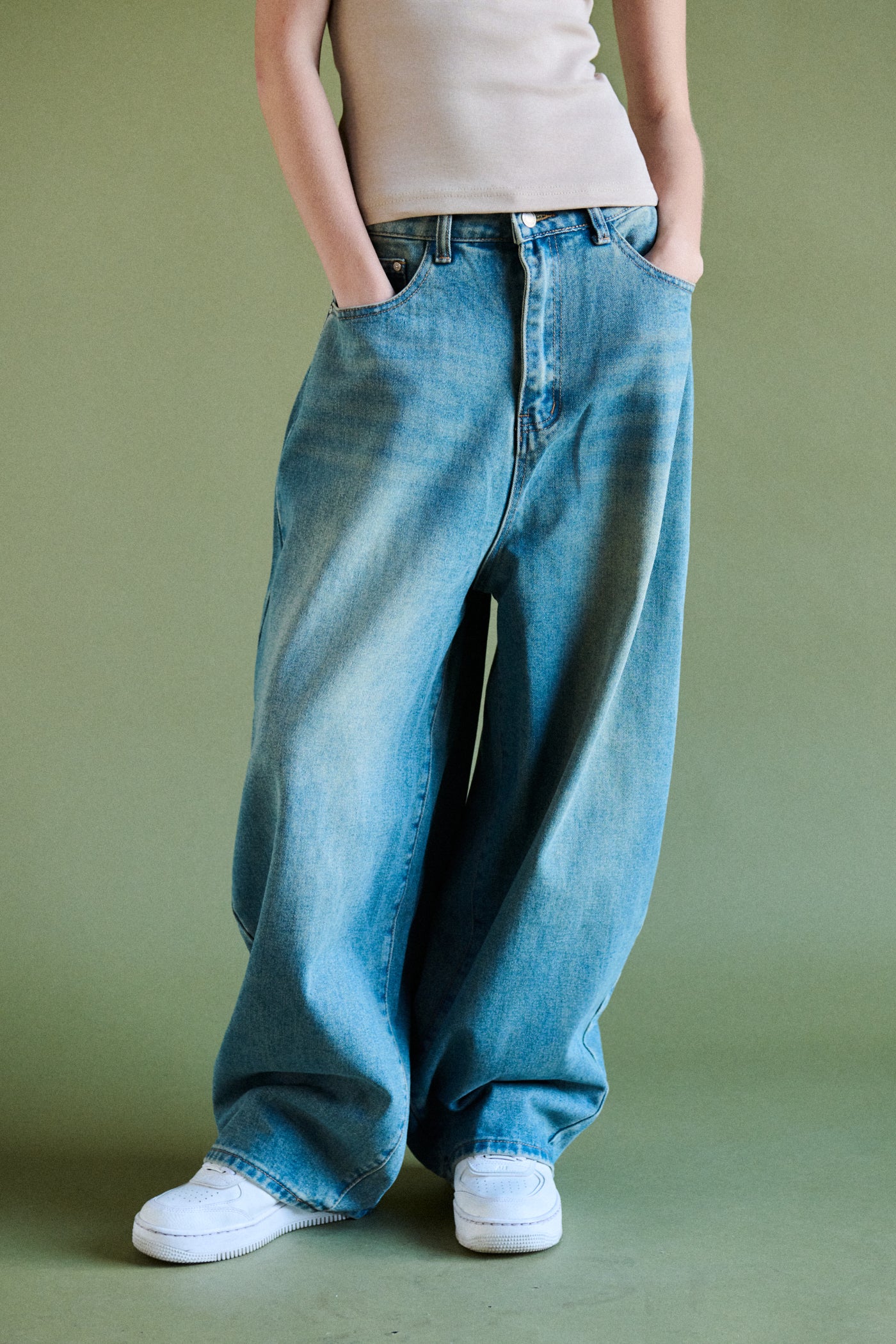 Jeans baggy fit barrel - DENIM BLU