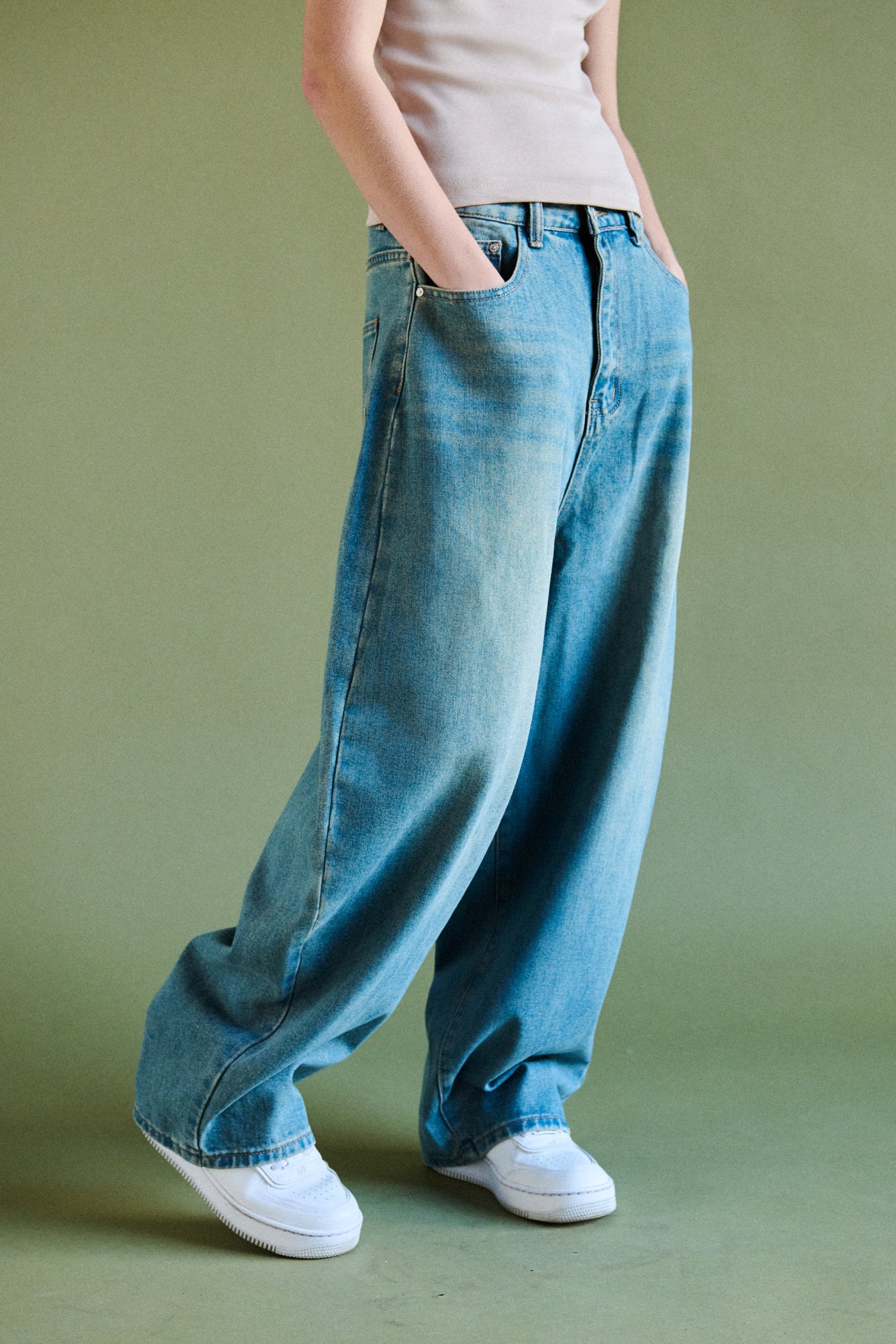 Jeans baggy fit barrel - DENIM BLU