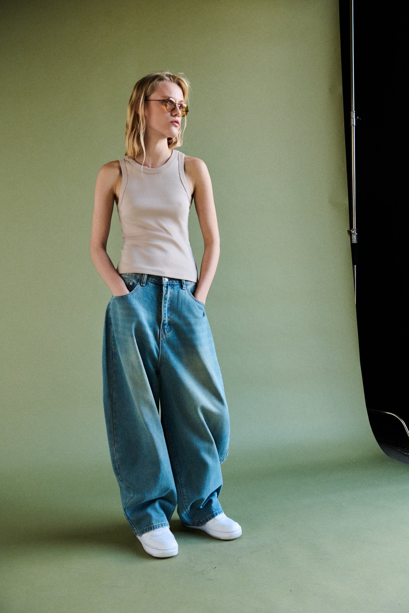 Jeans baggy fit barrel - DENIM BLU