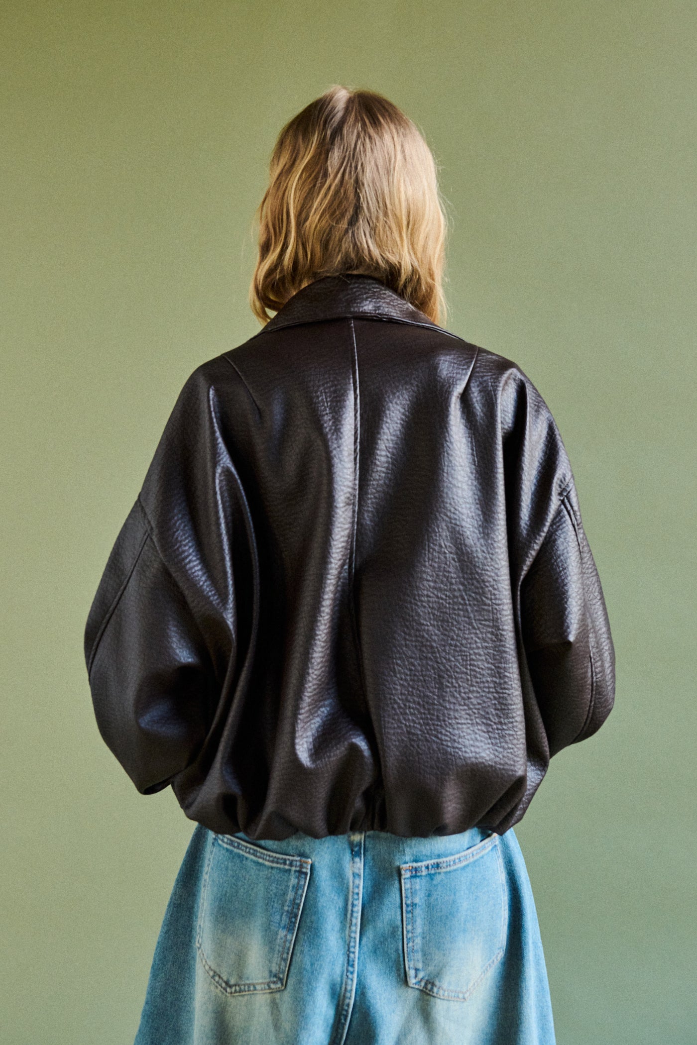 Bomber in ecopelle - MARRONE