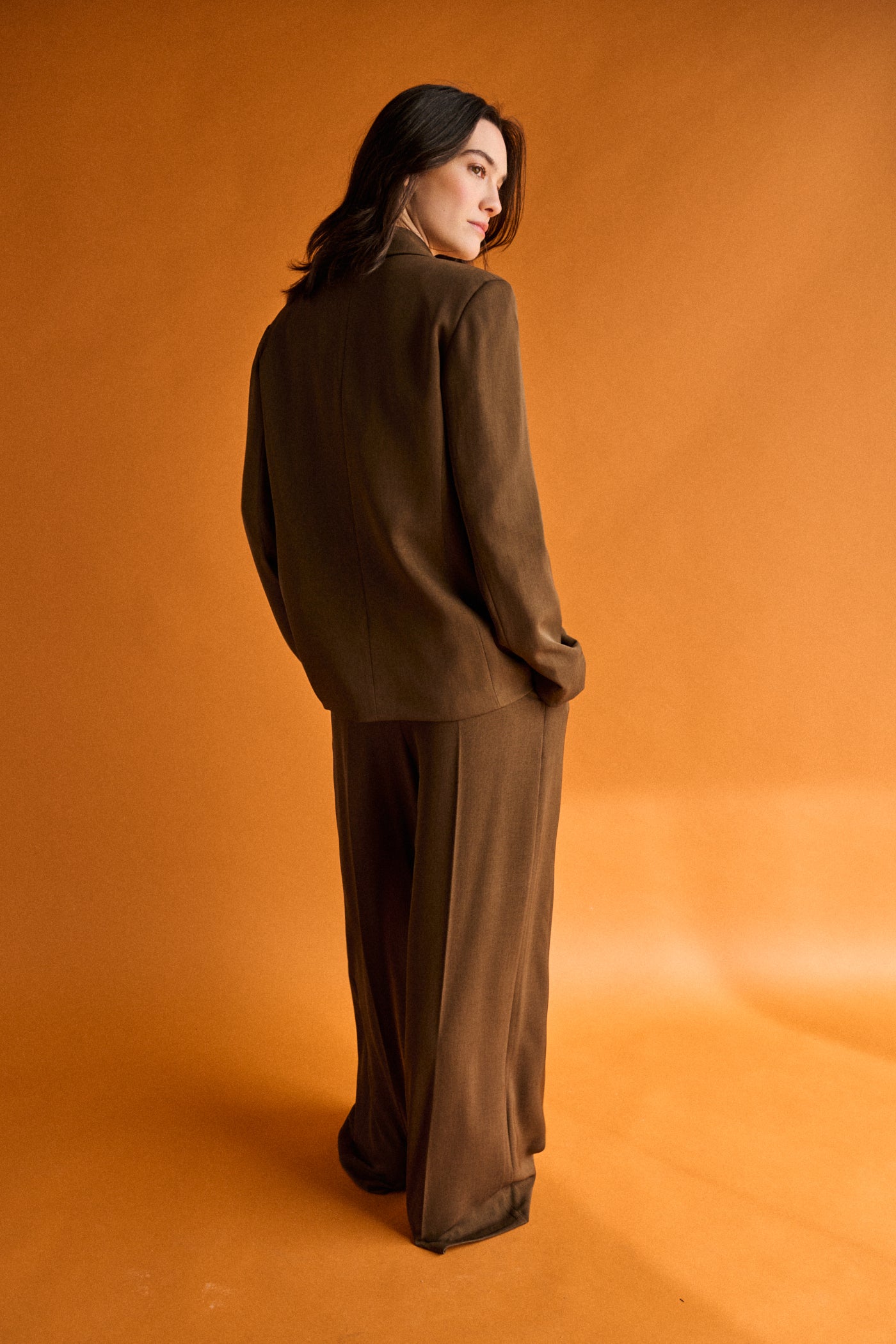 Blazer 1 bottone - MARRONE