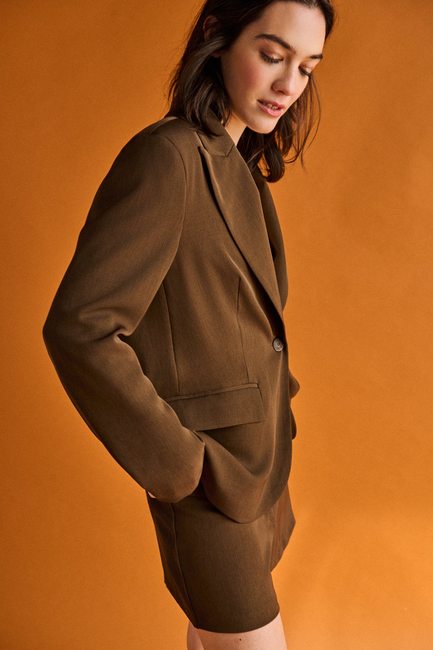 Blazer 1 bottone - MARRONE