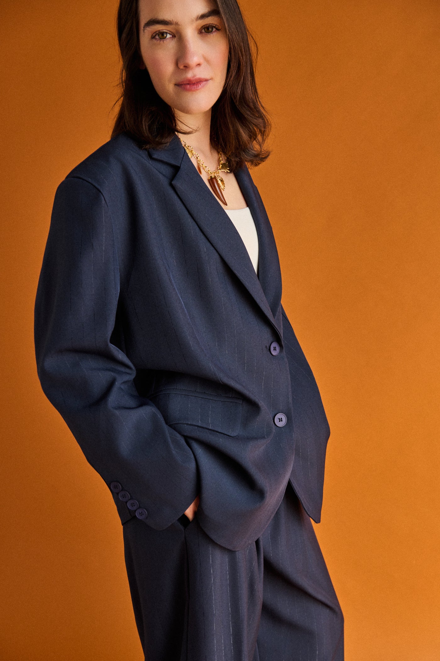 Blazer oversize lurex - BLU