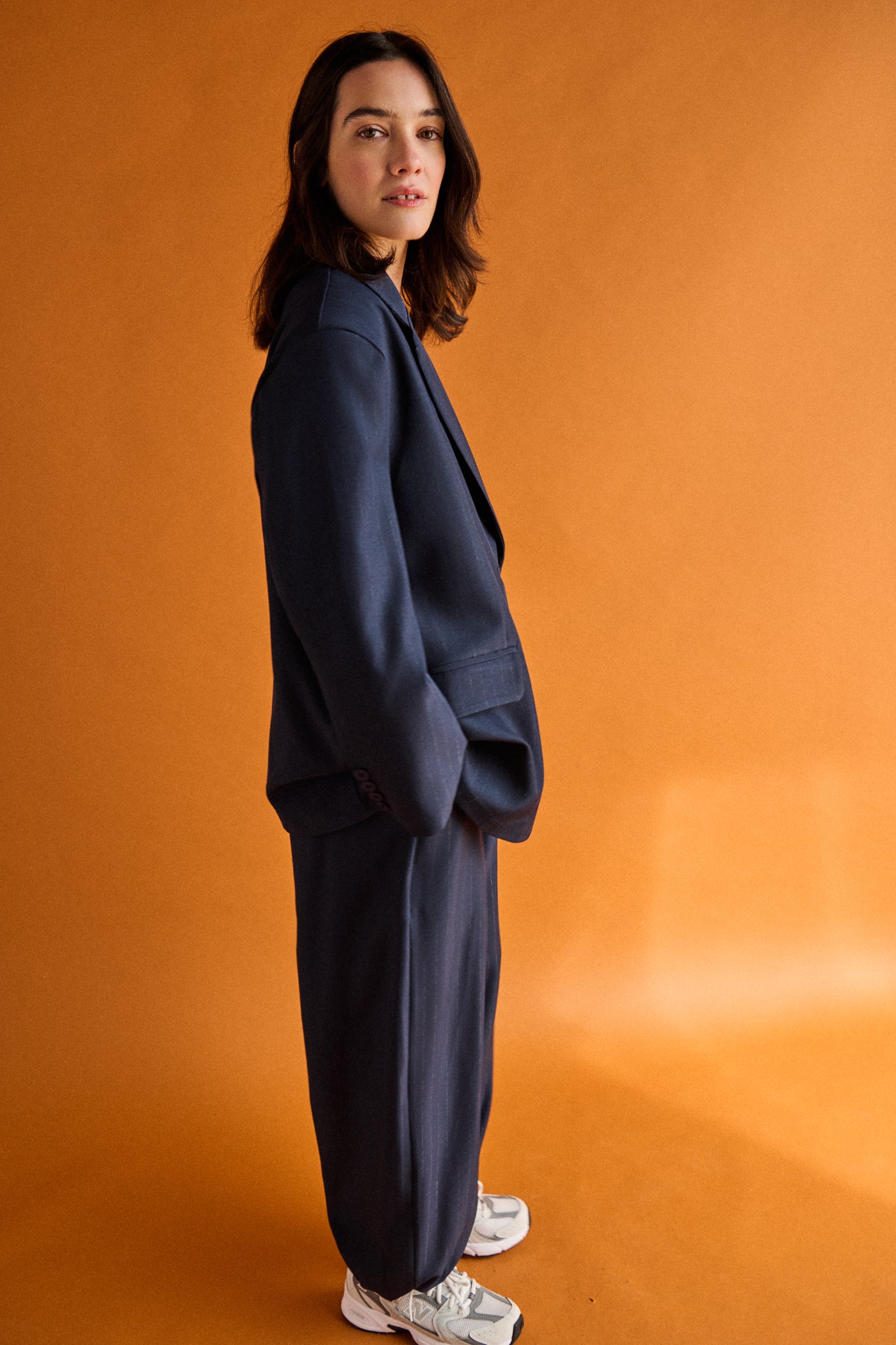 Pantalone gaucho lurex - BLU