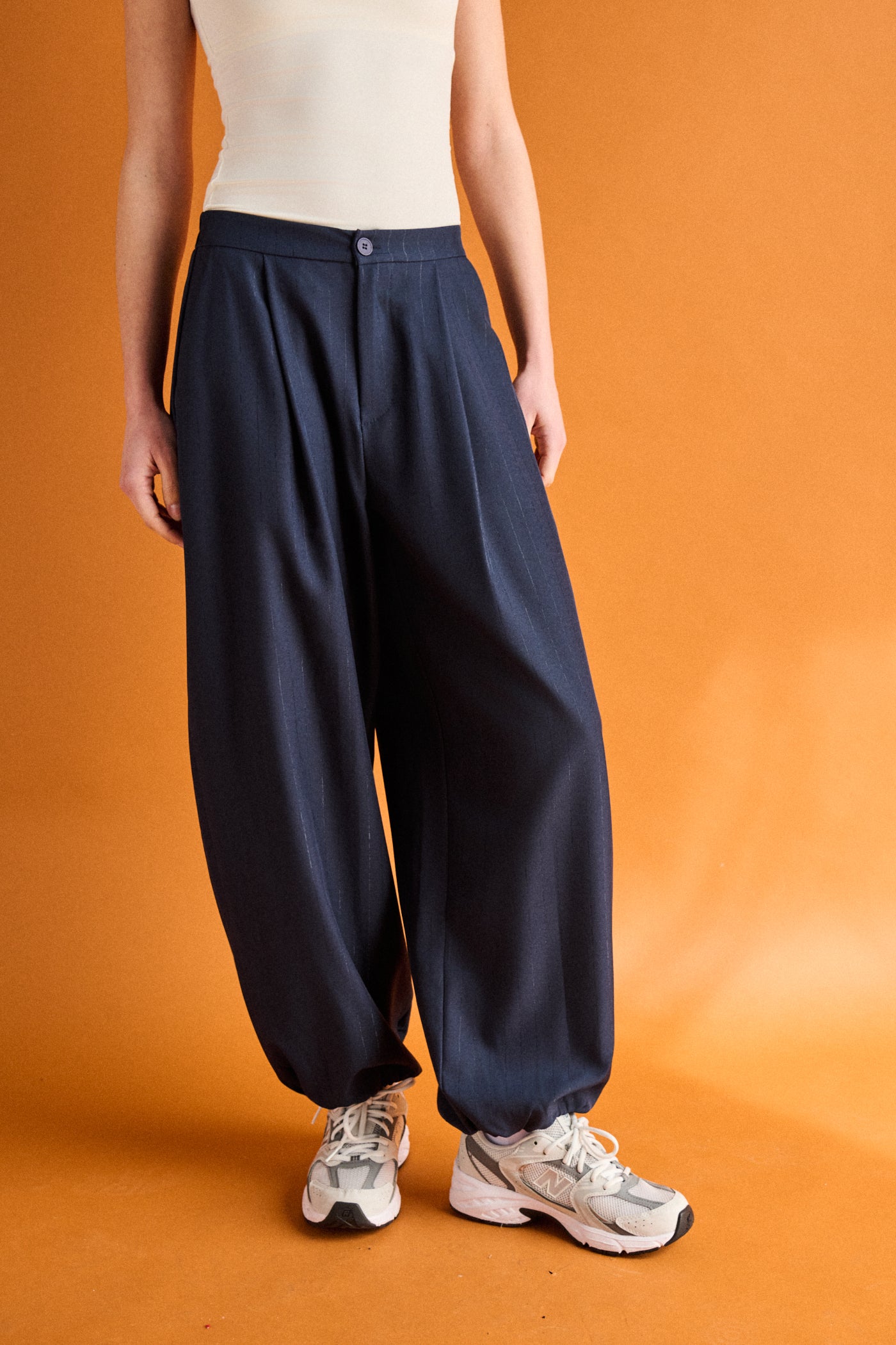 Pantalone gaucho lurex - BLU