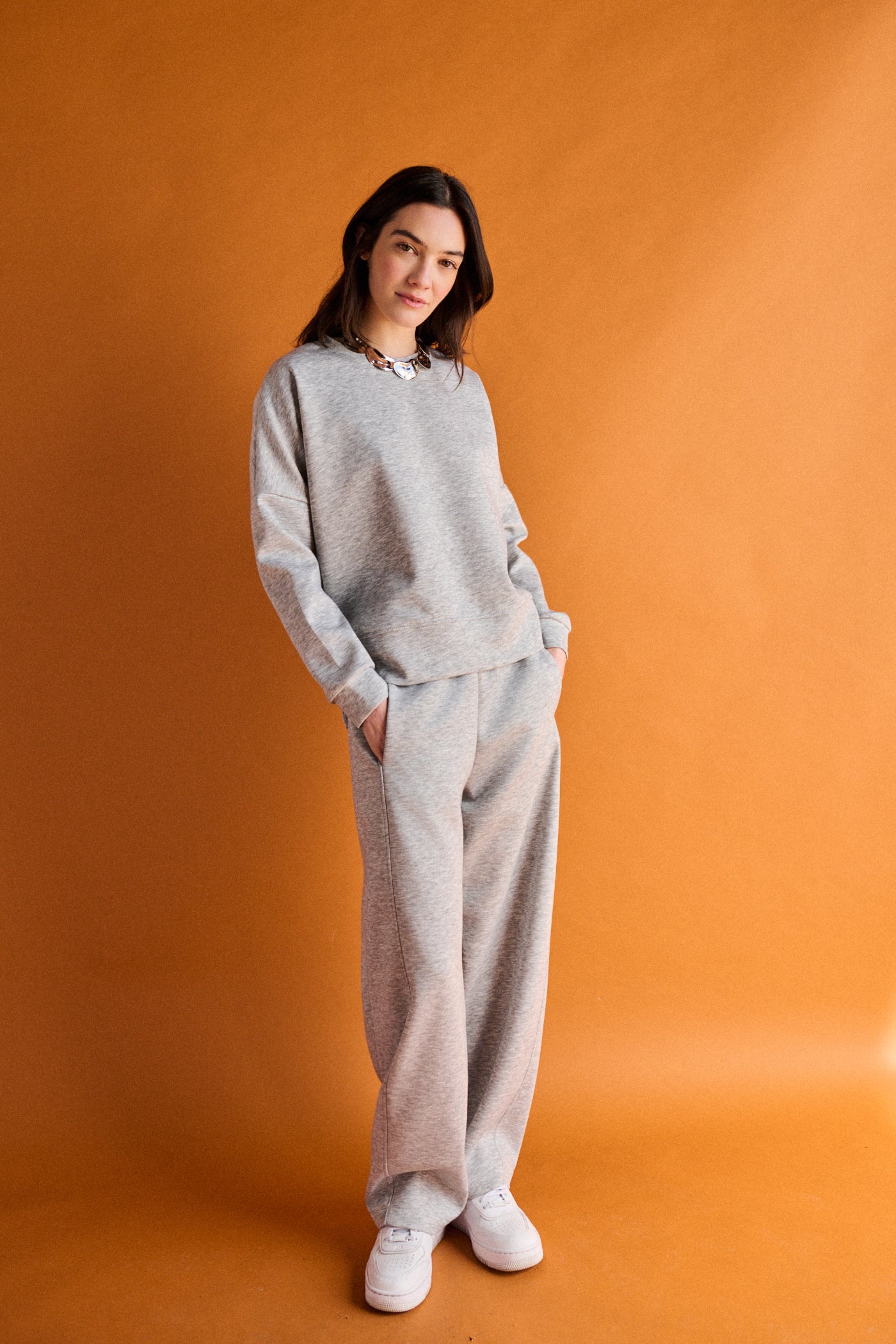 Pantalone barrel neoprene - GRIGIO