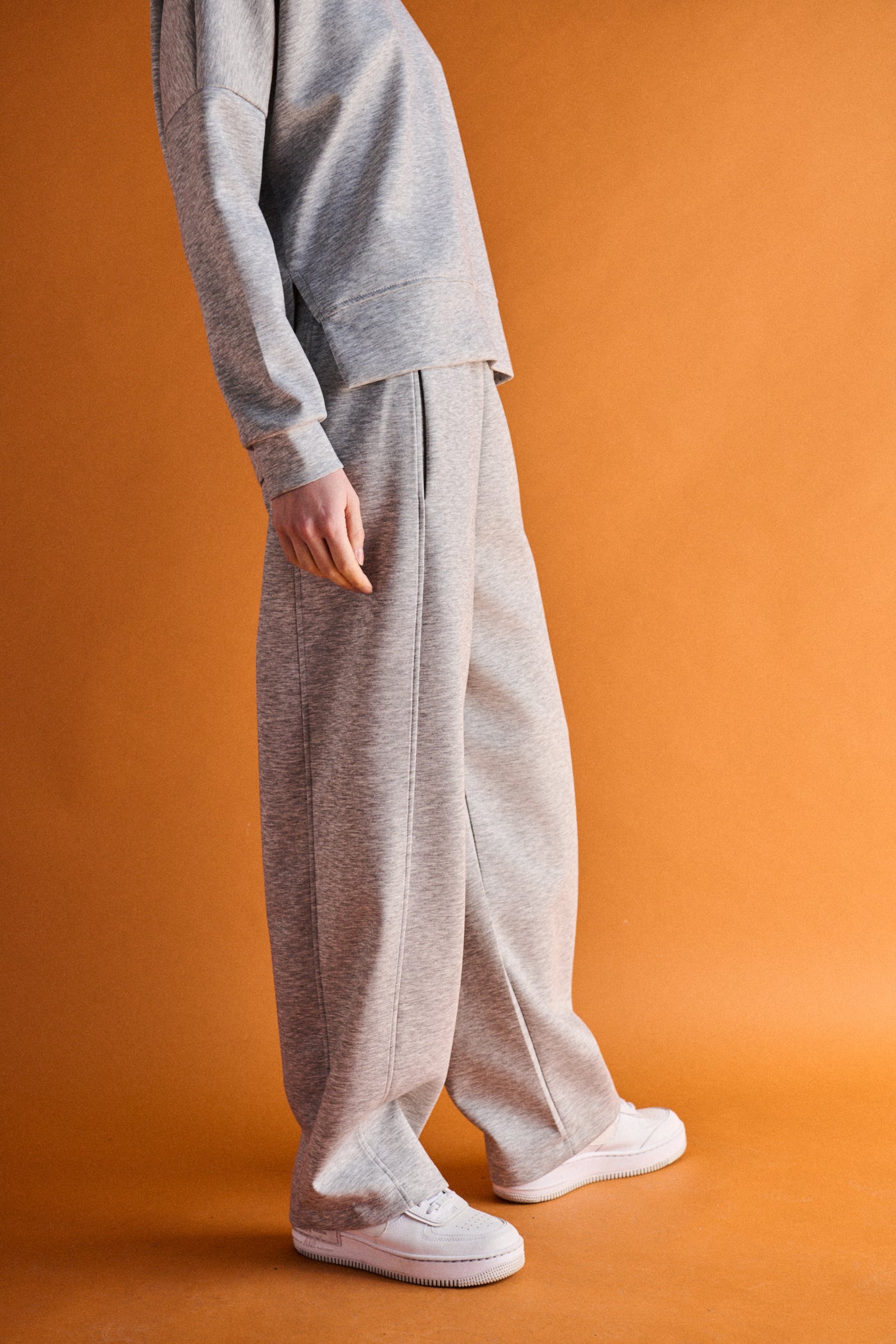 Pantalone barrel neoprene - GRIGIO