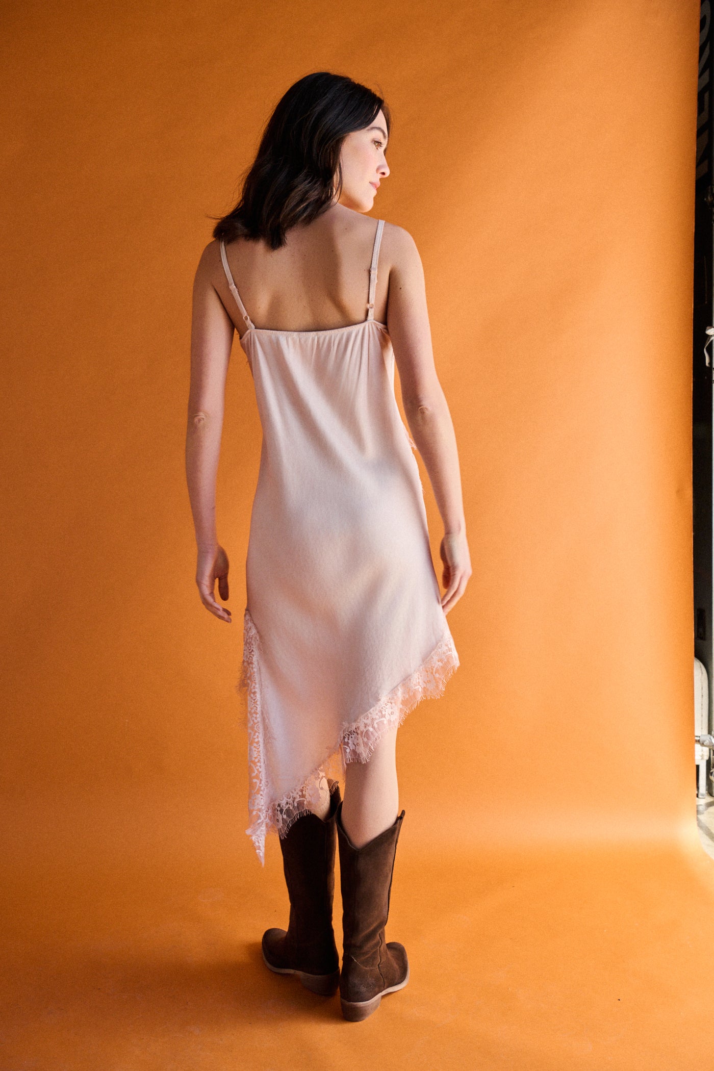 Abito raso lingerie con pizzo - CIPRIA