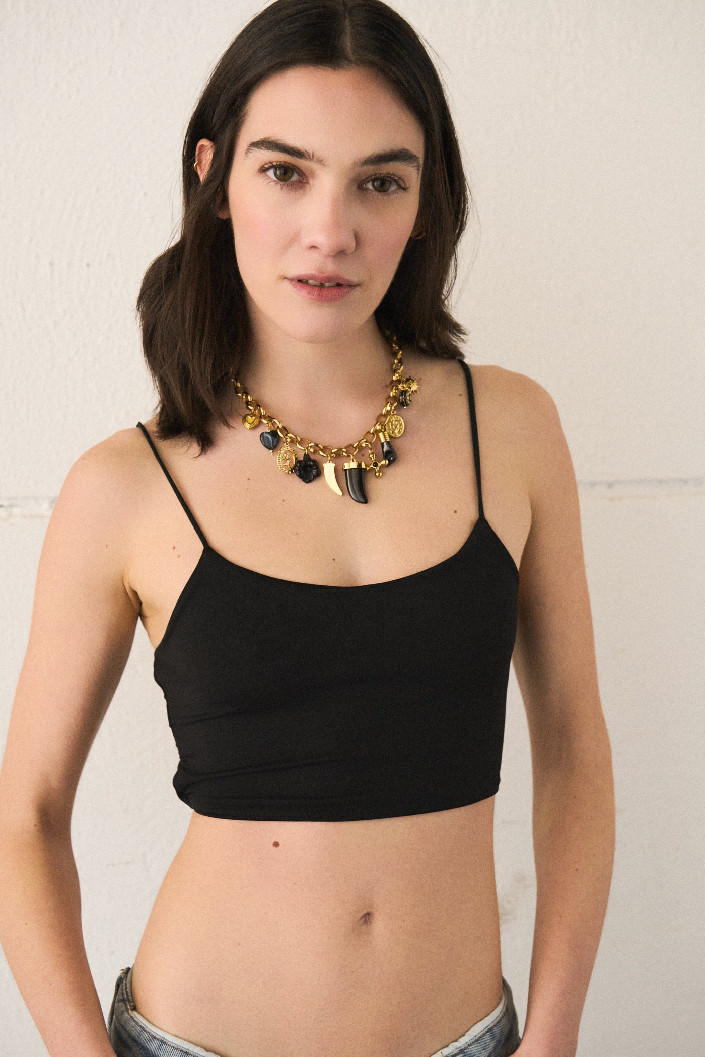 Bandeau spalline lycra - NERO
