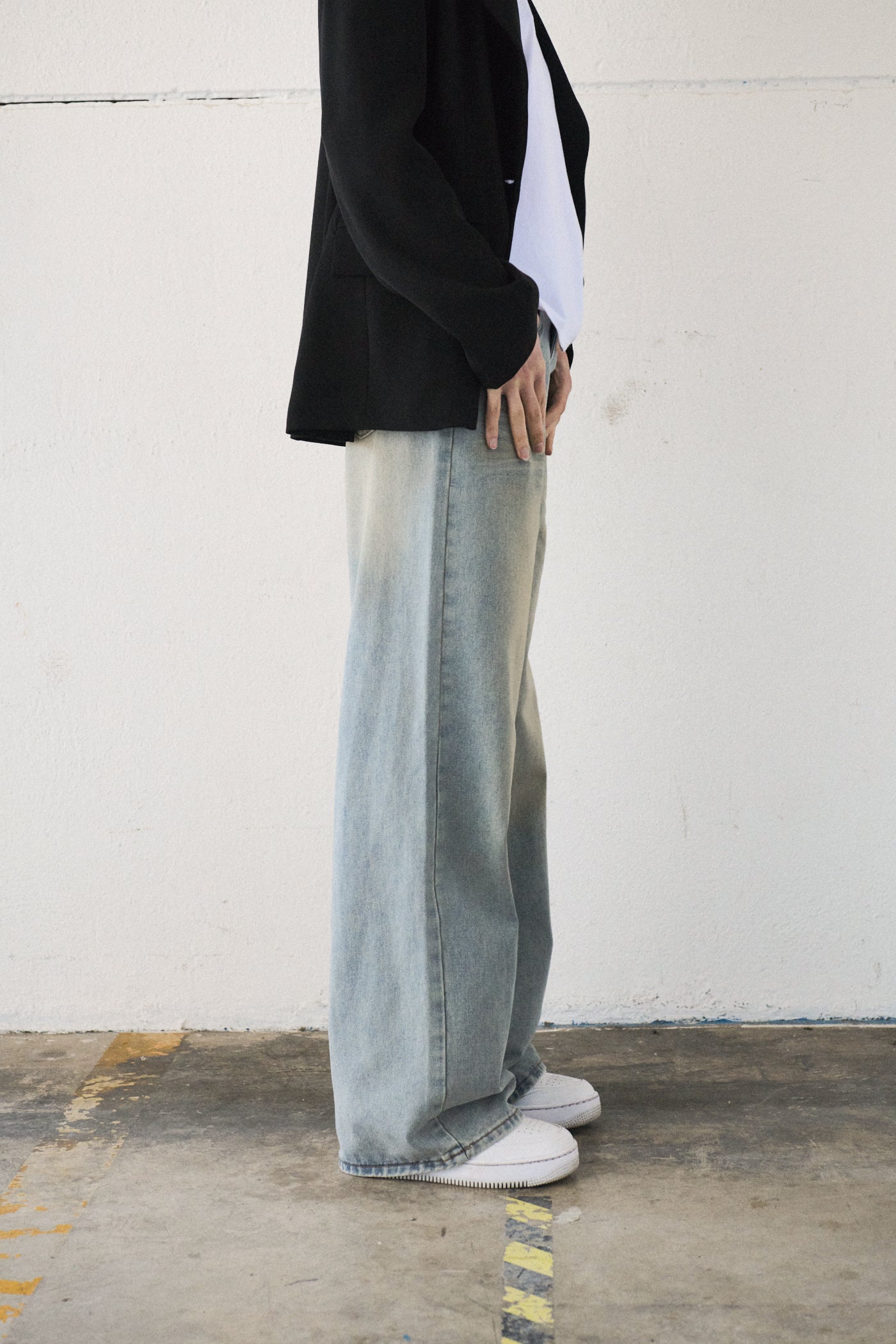 Jeans extra wide leg - DENIM SABBIATO