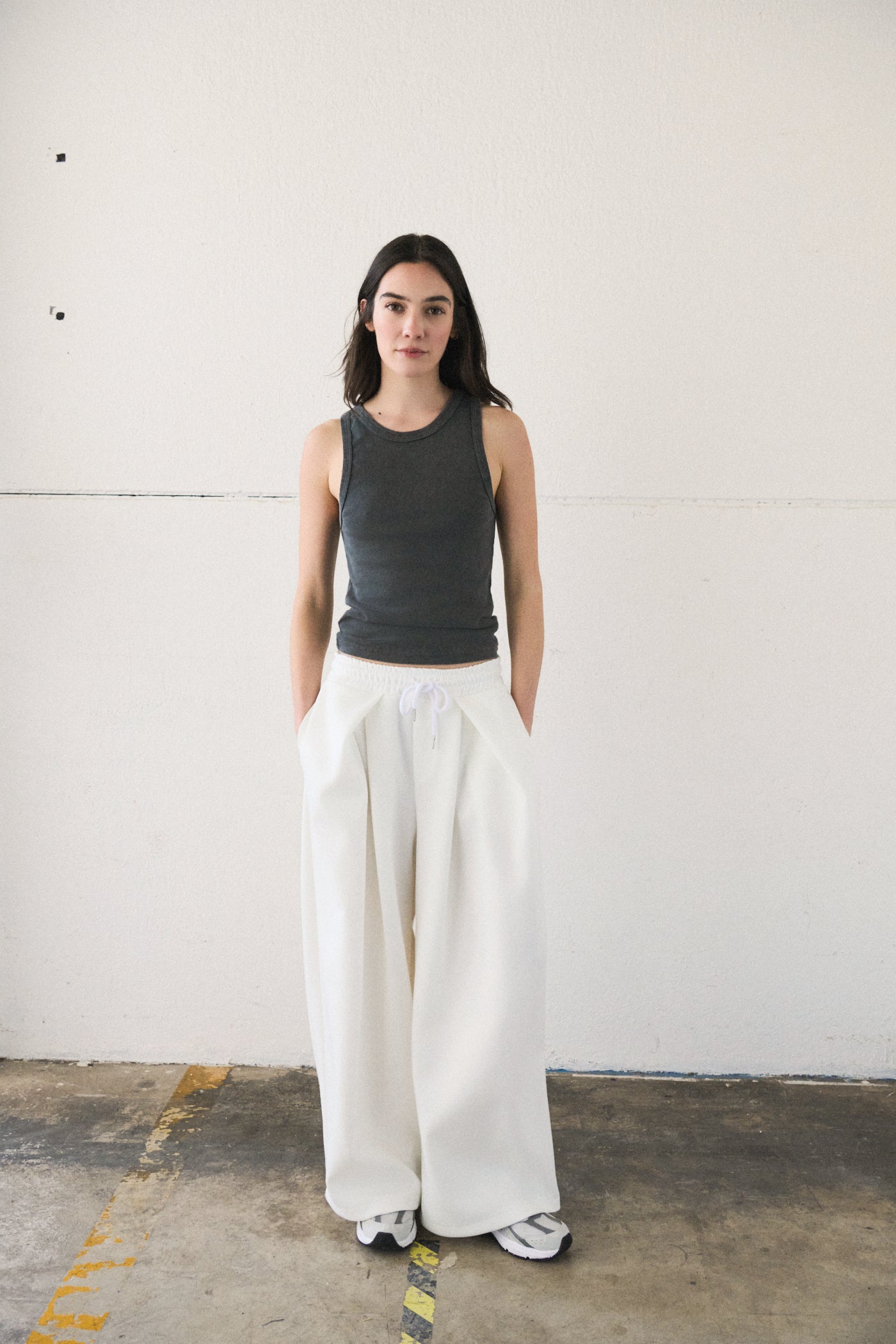 Pantalone wide leg neoprene - PANNA