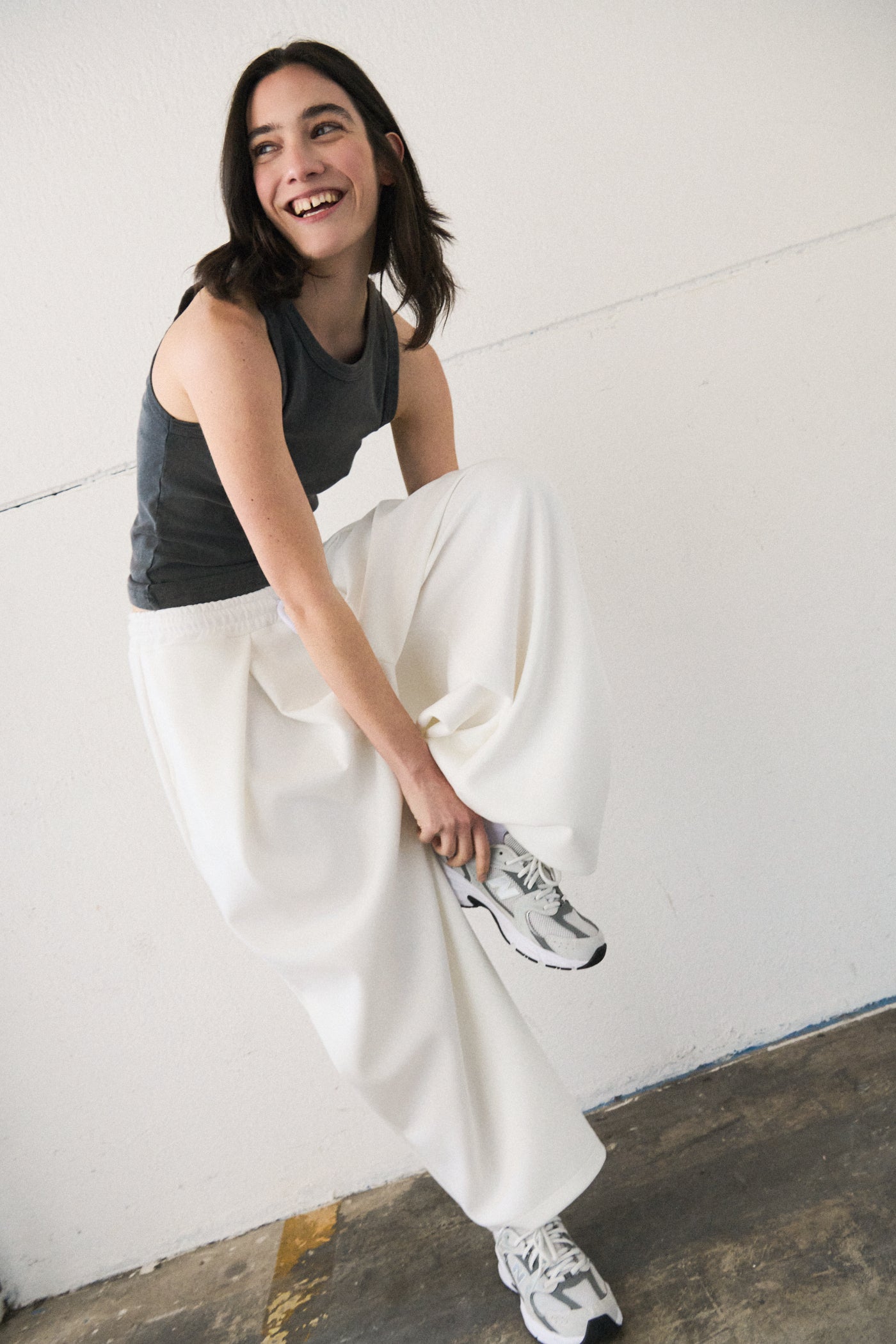 Pantalone wide leg neoprene - PANNA