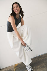 Pantalone wide leg neoprene - PANNA