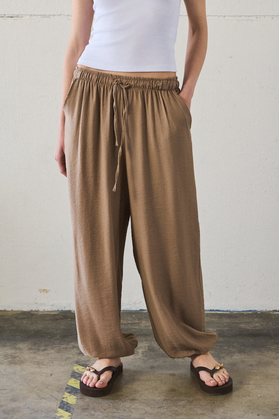 Pantalone morbido balloon - SABBIA