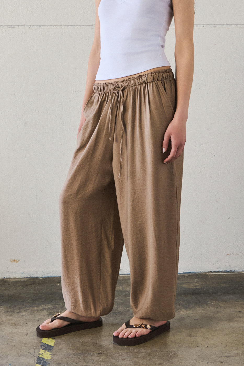Pantalone morbido balloon - SABBIA