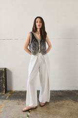 Pantalone a gamba larga - BIANCO