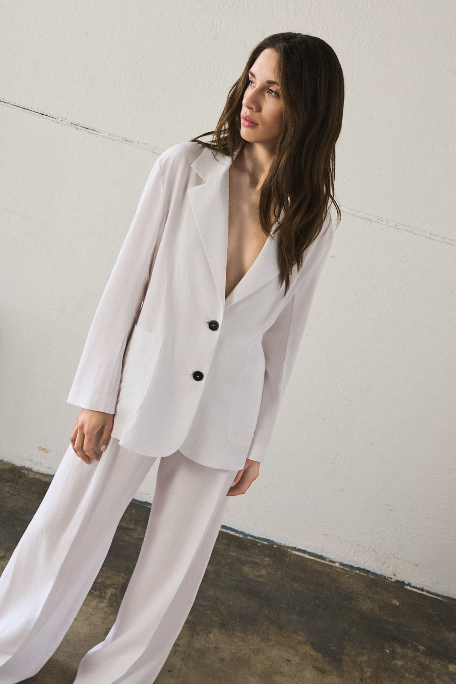 Pantaloni con bottoni - BIANCO