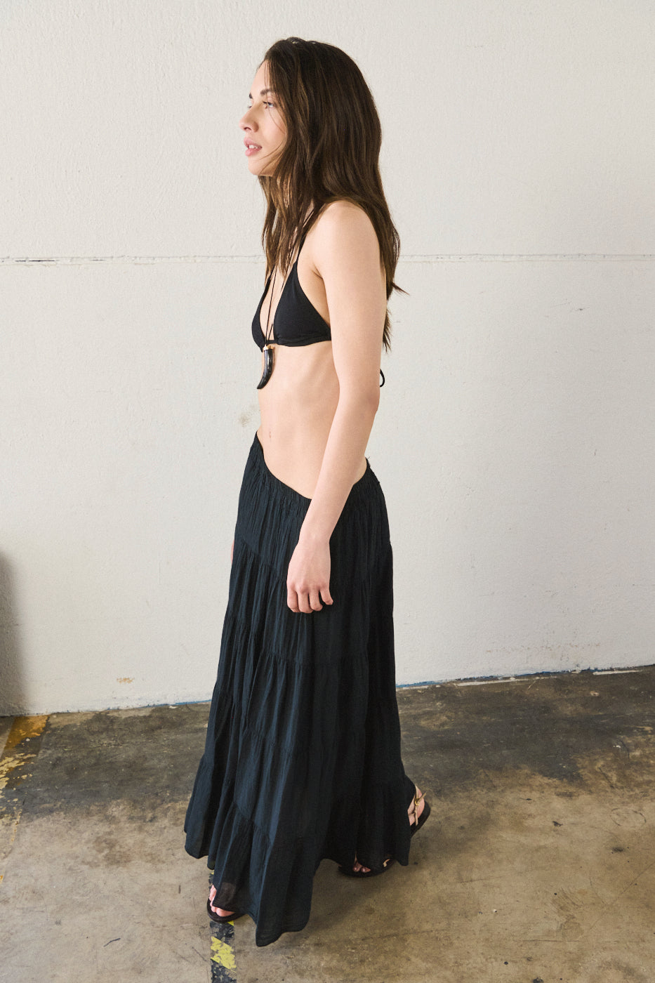 Gonna midi boho - NERO