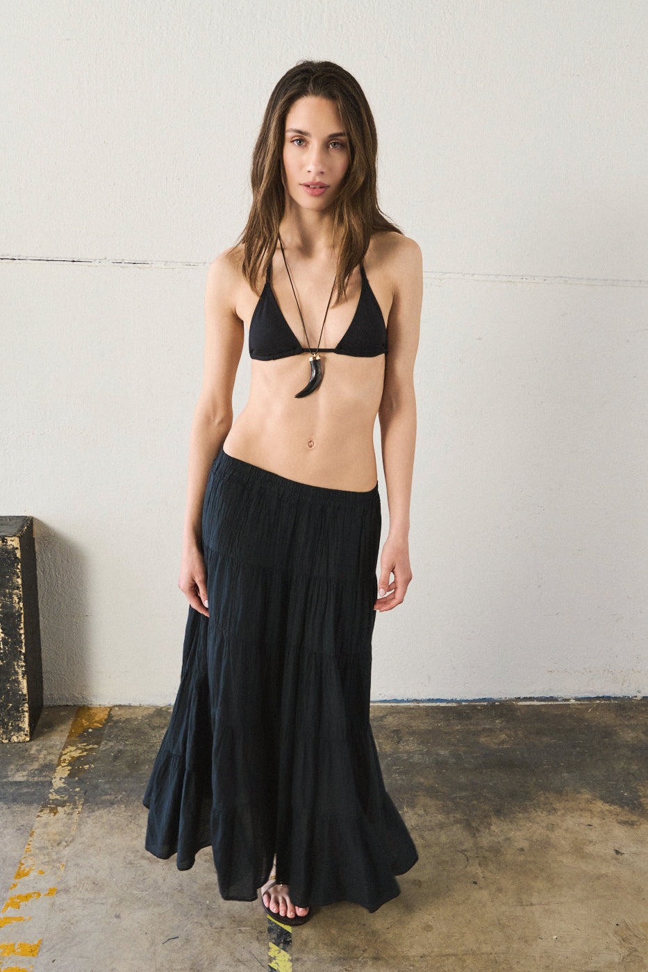 Gonna midi boho - NERO