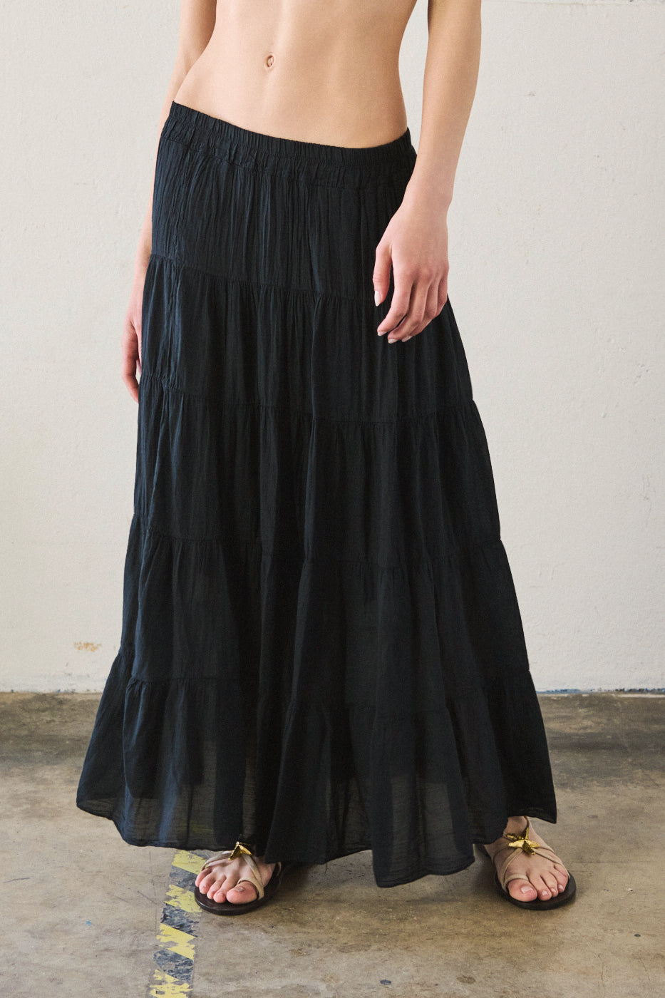 Gonna midi boho - NERO