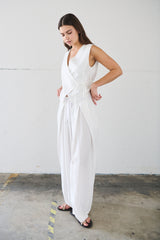 Pantaloni wide leg - BIANCO