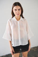 Camicia unita tencel - BIANCO