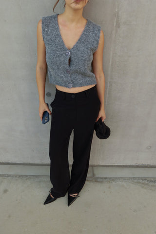 Gilet con bottoni - GRIGIO