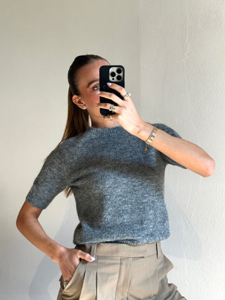 Pullover mezza manica - GRIGIO